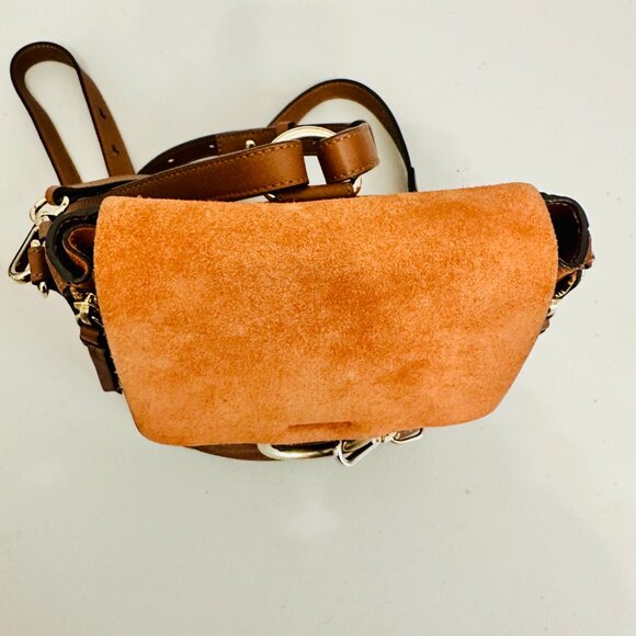 CHLOE FAYE 2-WAY TAN SUEDE AND CALFSKIN LEATHER SHOULDER BAG BACKPACK ITALY main image 5